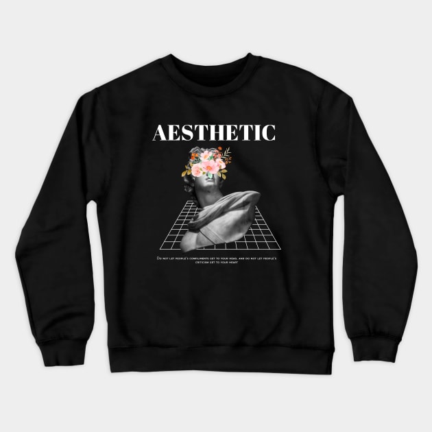 stylish streetwear design with aesthetic quote Crewneck Sweatshirt by munoucha's creativity